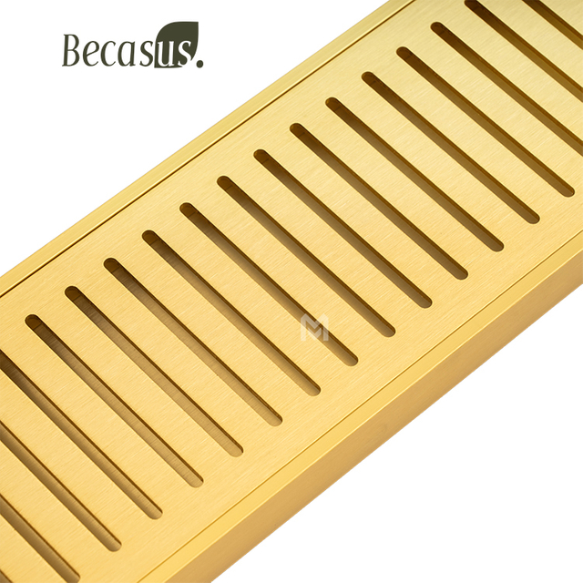 Escurridor de ducha lineal para ba&ntilde;o, escurridor de suelo con inserci&oacute;n de azulejos, drenaje de ducha de acero inoxidable de f&aacute;cil limpieza